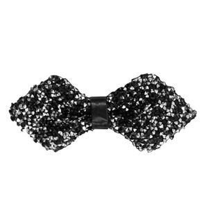 SPARKS BLACK GLITTER BOW TIE